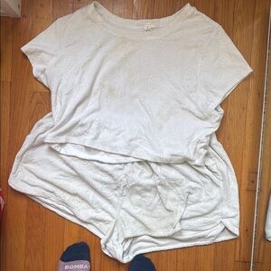 Aerie Cream white matching set